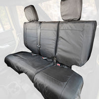 Thumbnail for Rugged Ridge Ballistic Seat Cvr Rear Black 840D 07-10 JK 4Dr