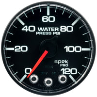 Thumbnail for Autometer Spek-Pro Gauge Water Press 2 1/16in 120psi Stepper Motor W/Peak & Warn Blk/Blk