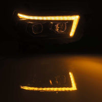 Thumbnail for AlphaRex 10-13 Toyota 4Runner LUXX LED Proj Headlights Plank Style Black w/Seq Signal/DRL