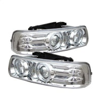 Thumbnail for Spyder Chevy Silverado 1500/2500 99-02Projector Headlights LED Halo LED Chrome PRO-YD-CS99-HL-C