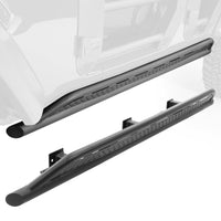 Thumbnail for Go Rhino 07-18 Jeep Wrangler JKU 4dr Xtreme Frame Mount Sliders - Tex. Blk