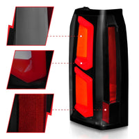 Thumbnail for ANZO 2015-2020 Chevrolet Tahoe LED Tail Lights w/ Light Bar Black Housing Somke Lens