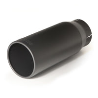Thumbnail for Banks Power Tailpipe Tip Kit - SS Round Straight Cut - Black - 4in Tube - 5in X 12.5in