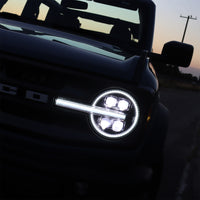 Thumbnail for AlphaRex 21-23 Ford Bronco NOVA LED Projector Headlights Black