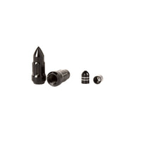 Thumbnail for Rugged Ridge Bullet Lug Nut and Valve Stem Cap Kit Black 1/2-20