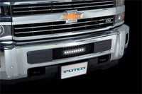 Thumbnail for Putco 15-19 Chevy Silv HD SS Black Punch Design Bumper Grille Insert w/ Curved Flush 10in Light Bar
