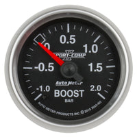Thumbnail for Autometer Sport-Comp II Gauge Vac/Boost 2 1/16in -1 - +2 Bar Mechanical Sport-Comp II