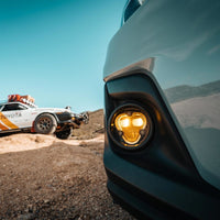 Thumbnail for KC HiLiTES FLEX ERA 3 Dual Mode SAE Fog Light - Single Light Master Kit (w/Clear + Yellow Lens)