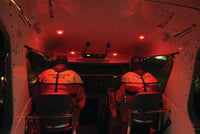 Thumbnail for Hella 0500 Series Slim Line White 12V DC Round Soft LED Courtesy Light w/ White Plastic Rim