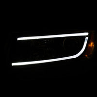 Thumbnail for ANZO 2014-2015 Jeep Grand Cherokee Projector Headlights w/ Plank Style Design Black