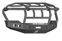 Thumbnail for Road Armor 11-16 Ford F-250 Stealth Front Winch Bumper w/Intimidator Guard - Tex Blk