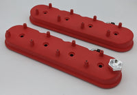 Thumbnail for Granatelli 96-22 GM LS Tall Valve Cover w/Integral Angled Coil Mounts - Red Wrinkle (Pair)