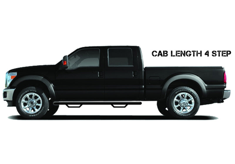 N-Fab Nerf Step 05-14 Nissan Frontier Ext. Cab 4.5ft Bed - Gloss Black - Cab Length - 2in