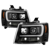 Thumbnail for Spyder Chevy Suburban 1500/2500 07-14 Tahoe 07-14 LED Headlights Black PRO-YD-CSUB07V2PL-BK