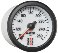 Thumbnail for Autometer Stack 52mm 100-260 Deg F 1/8in NPTF Male Pro Stepper Motor Water Temp Gauge - White