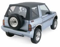 Thumbnail for Rampage 1995-1998 Geo Tracker Soft Top OEM Replacement - Black Denim