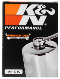 Thumbnail for K&N Harley Davidson / Buell 3in OD x 4.063in H Chrome Oil Filter