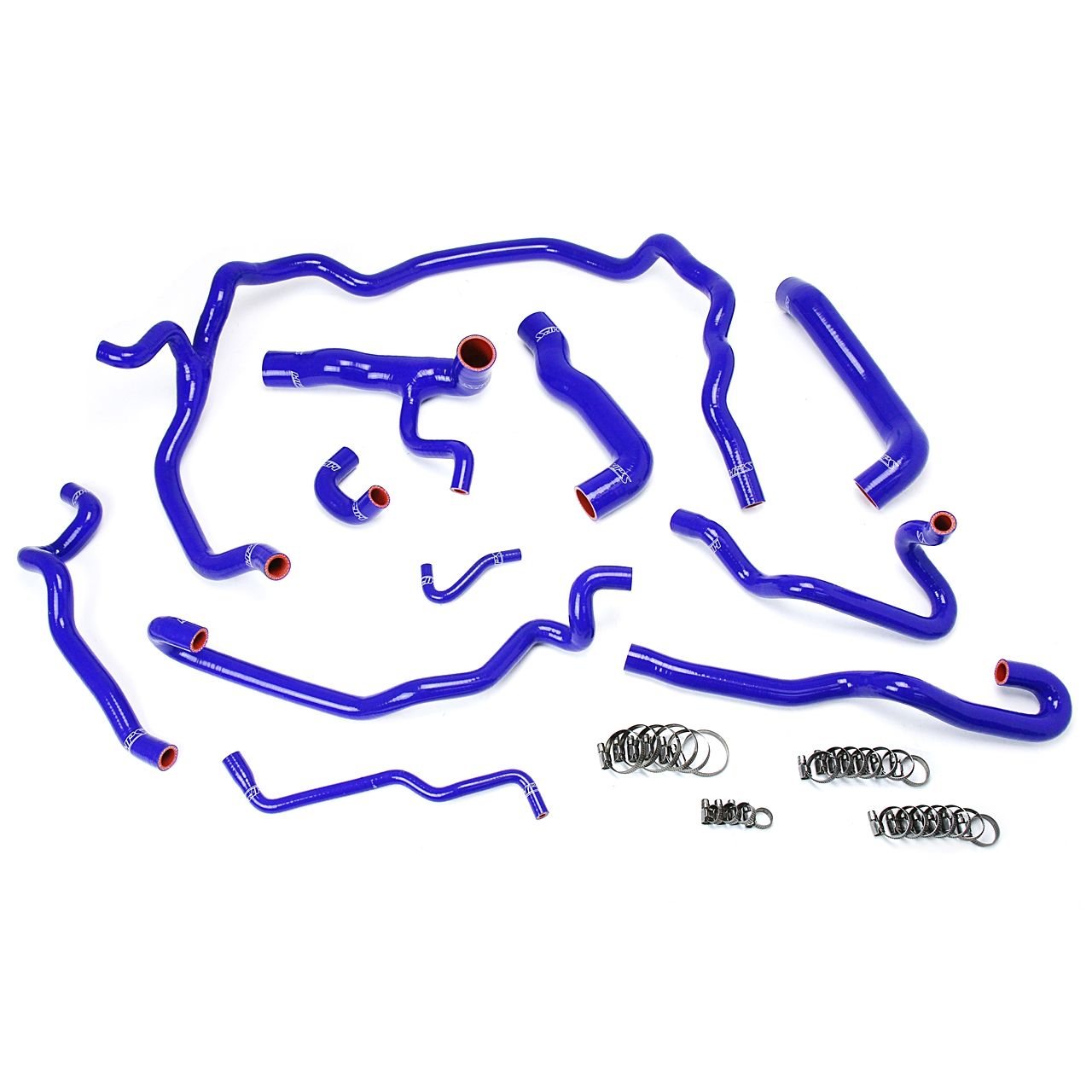 HPS Blue Reinforced Silicone Radiator + Heater Hose Kit Coolant for BMW 04-05 530i E60 Left Hand Drive