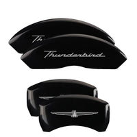 Thumbnail for MGP 4 Caliper Covers Engraved Front & Rear Oval logo/Ford Black finish silver ch