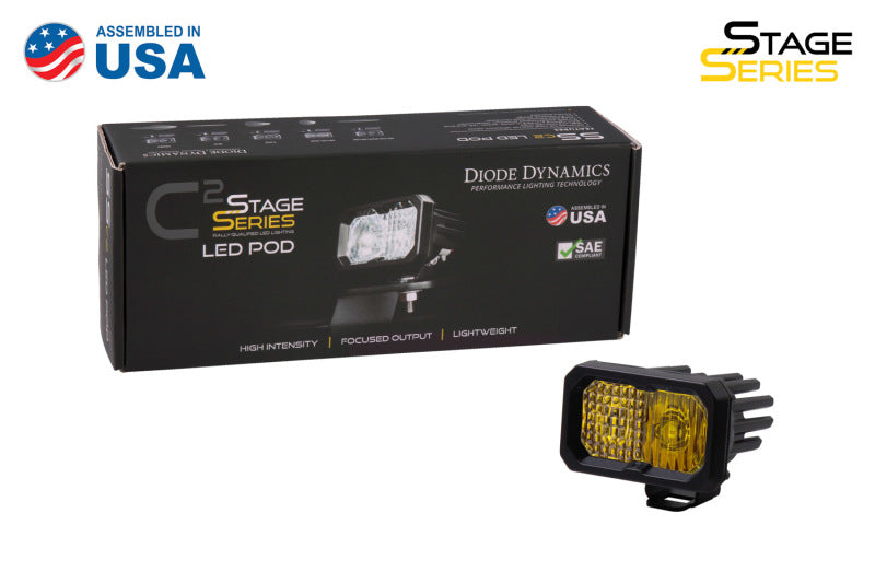 Diode Dynamics Stage Series 2 In LED Pod Sport - Yellow Driving Standard ABL Each