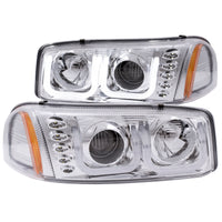 Thumbnail for ANZO 1999-2006 Gmc Sierra 1500 Projector Headlights w/ U-Bar Chrome