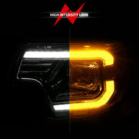 Thumbnail for ANZO 12-15 Toyota Tacoma Projector Headlights - w/ Light Bar Switchback Chrome Housing