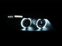 Thumbnail for ANZO 2006-2008 BMW 3 Series E90-E91 Projector Headlights w/ Halo w/ LED Bar Black (CCFL)