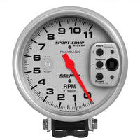 Thumbnail for Autometer Ultra-Lite 5in Pedestal Playback Tachometer 0-11000 RPM