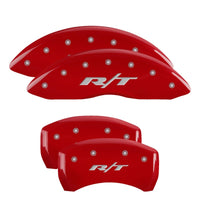 Thumbnail for MGP 4 Caliper Covers Engraved Front & Rear RT1-Truck Red finish silver ch
