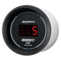 Thumbnail for Autometer Black 52mm 30 In Hg.-Vac./30 PSI Digital Vacuum/Boost Gauge
