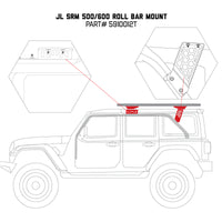 Thumbnail for Go Rhino 19-22 Jeep Wrangler JLU SRM Roll Bar Mount Kit - Tex. Blk