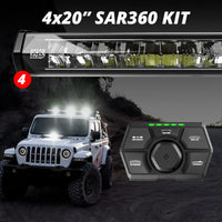 Thumbnail for XK Glow SAR360 Light Bar Kit Emergency Search and Rescue Light System (4) 20In