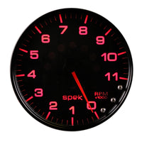 Thumbnail for Autometer Spek-Pro Gauge Tachometer 5in 11K Rpm W/Shift Light & Peak Mem Black/Black