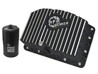 Thumbnail for AFE Pro Series Engine Oil Pan Black w/Machined Fins; 11-16 Ford Powerstroke V8-6.7L (td)
