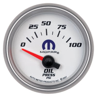Thumbnail for Autometer Mopar 52mm Short Sweep Electronic 0-100 PSI Oil Pressure Gauge
