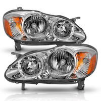 Thumbnail for ANZO 2005-2008 Toyota Corolla Crystal Headlight Chrome Amber