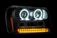 Thumbnail for ANZO 2002-2009 Chevrolet Trailblazer Projector Headlights w/ Halo Black