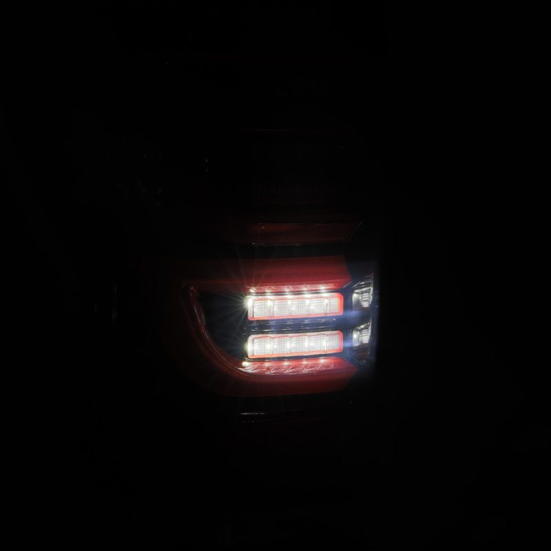 AlphaRex 07-13 Toyota Tundra LUXX-Series LED Tail Lights Black-Red