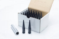 Thumbnail for Wheel Mate Spiked Lug Nuts Set of 32 - Black 14x1.50