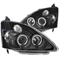 Thumbnail for ANZO 2002-2004 Honda Civic Projector Headlights w/ Halo Black