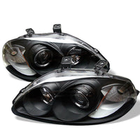 Thumbnail for Spyder Honda Civic 96-98 Projector Headlights LED Halo Amber Reflctr Blk PRO-YD-HC96-AM-BK