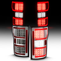 Thumbnail for ANZO 2018-2019 Ford F-150 LED Taillight Chrome (Red Light Bar) (w/ Sequential)