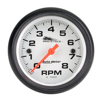 Thumbnail for Autometer Pro-Cycle Gauge Tach 2 5/8in 8K Rpm 2&4 Cylinder White
