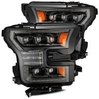 Thumbnail for AlphaRex 17-20 Ford Raptor NOVA LED Proj Headlights Plank Style Alpha Black w/Activ Light/Seq Signal