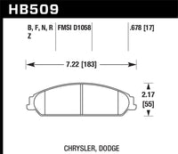 Thumbnail for Hawk 2013-2014 Chrysler 200 (w/XR1 Brakes) HPS 5.0 Front Brake Pads