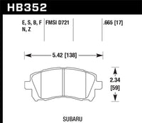 Thumbnail for Hawk 02-03 WRX / 98-01 Impreza / 97-02 Legacy 2.5L / 98-02 Forester 2.5L D721 HPS Street Front Brake