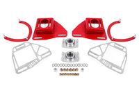 Thumbnail for BMR Suspension 82-92 Chevy Camaro Caster/Camber Plates w/ Lockout Plates - Red