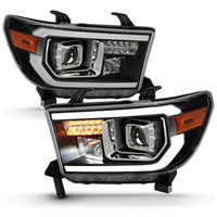 Thumbnail for ANZO 2007-2014 Toyota Tundra Projector Light Bar H.L Black Amber(Led High Beam) (Halogen Version)
