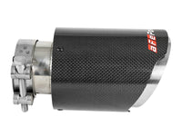 Thumbnail for aFe MACH Force-Xp 409 SS Clamp-On Exhaust Tip 2.5in. Inlet / 4in. Outlet / 7in. L - Carbon