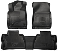 Thumbnail for Husky Liners 14 Toyota Tundra Weatherbeater Black Front & 2nd Seat Floor Liners